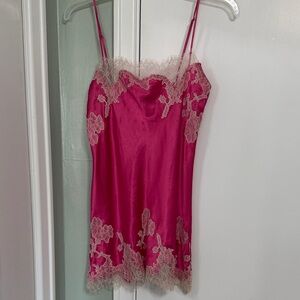 Victoria's Secret Pink Lace Detail Satin Slip/Nighty